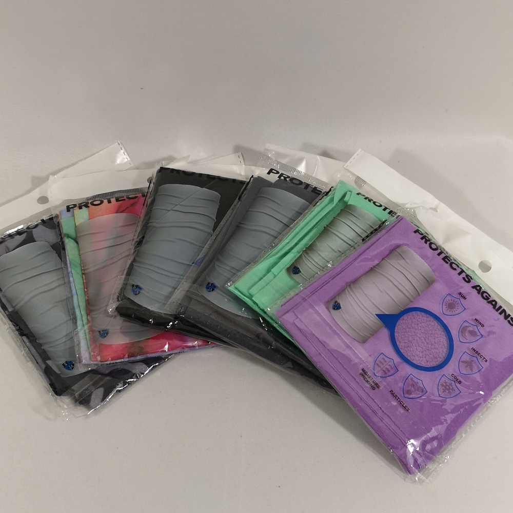 Pack of Six (4 adult & 2 children) Face and Neck Gaiters, Brand New in Packages